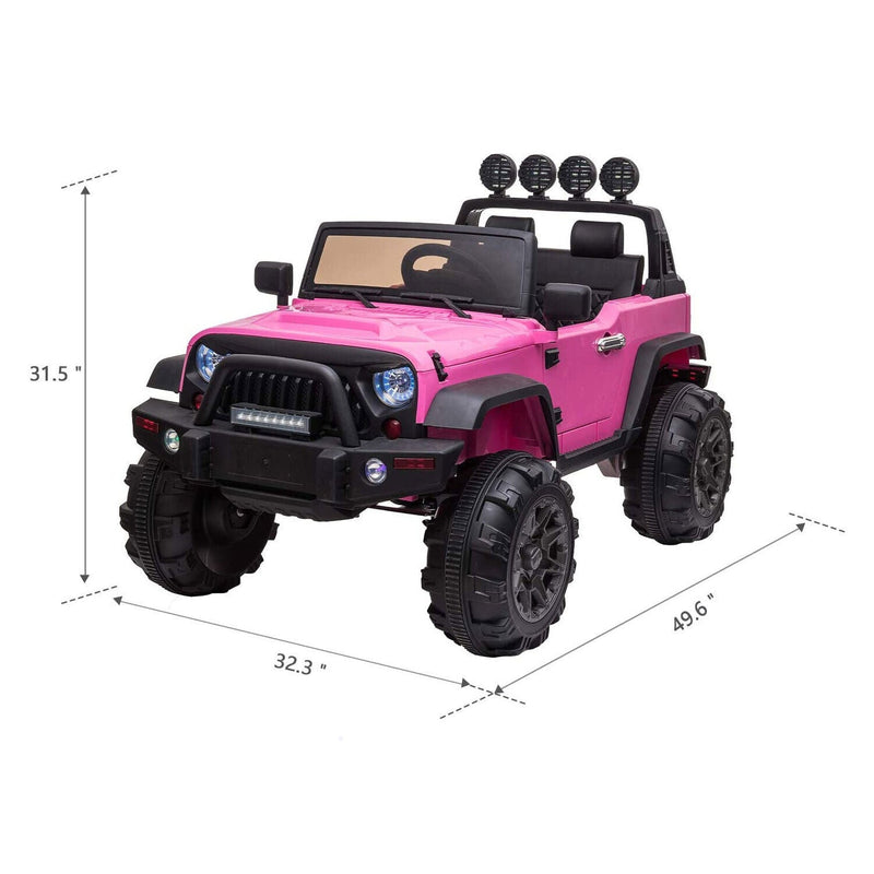 Load image into Gallery viewer, TOBBI 12V Kids Electric 2 Speed Jeep Wrangler Ride On Toy - Pink
