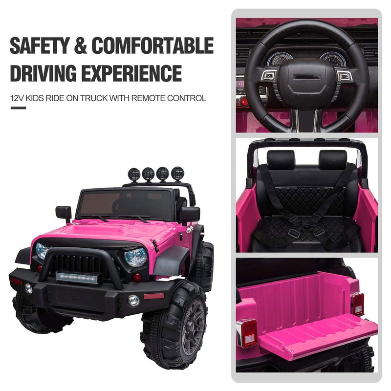 Load image into Gallery viewer, TOBBI 12V Kids Electric 2 Speed Jeep Wrangler Ride On Toy - Pink
