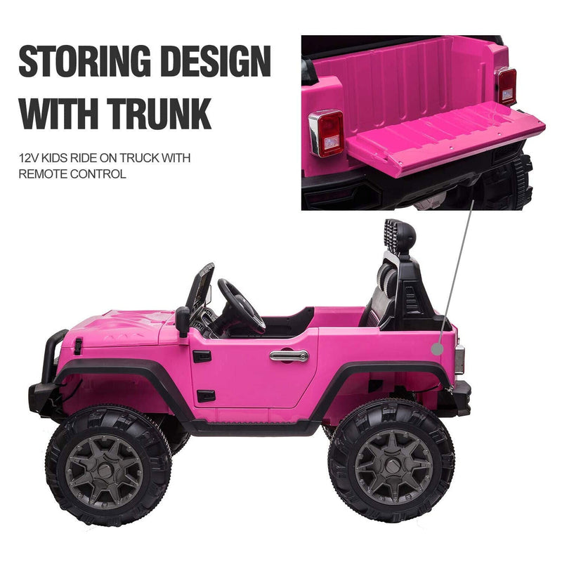 Load image into Gallery viewer, TOBBI 12V Kids Electric 2 Speed Jeep Wrangler Ride On Toy - Pink
