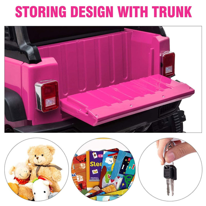 Load image into Gallery viewer, TOBBI 12V Kids Electric 2 Speed Jeep Wrangler Ride On Toy - Pink
