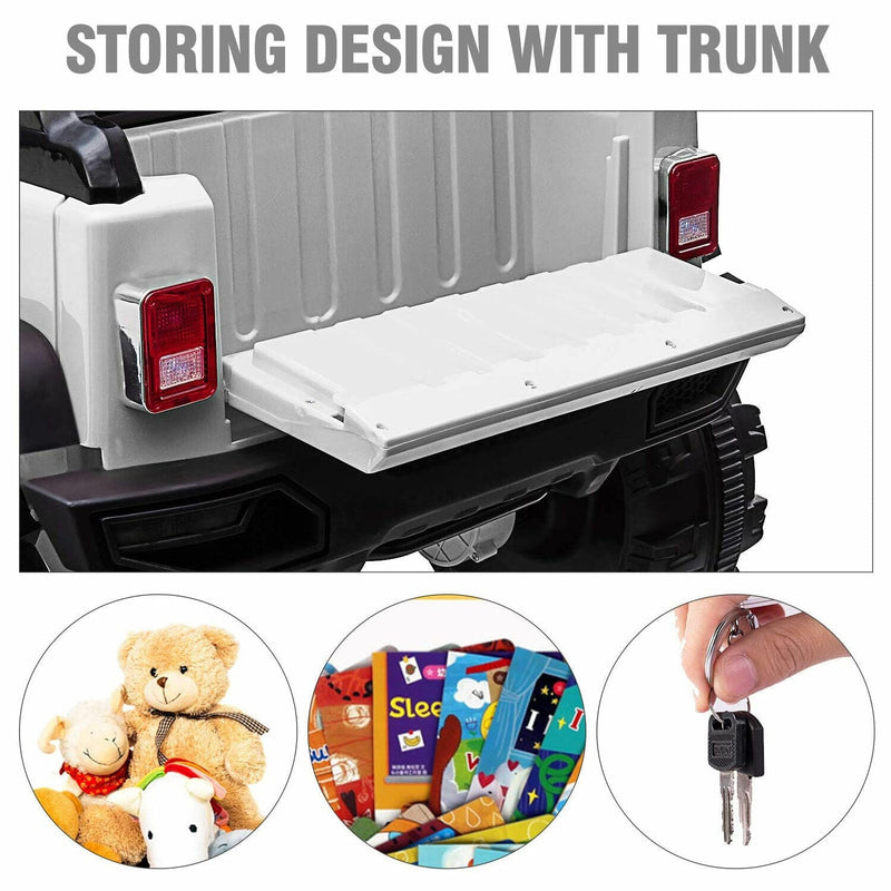 Load image into Gallery viewer, TOBBI 12V Kids Electric 2 Speed Open Top SUV Ride On Toy, White
