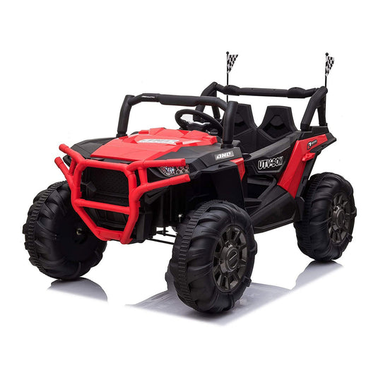 12V Kids Electric Battery-Powered Ride-On SUV Buggy Car with 3 Speed Settings Red