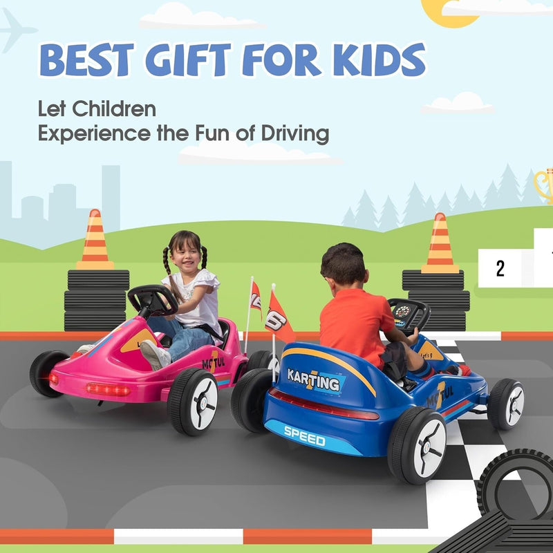 Load image into Gallery viewer, 12V Kids Electric Ride-On Go Kart Toy Car with Remote Control for Ages 3-8 Years
