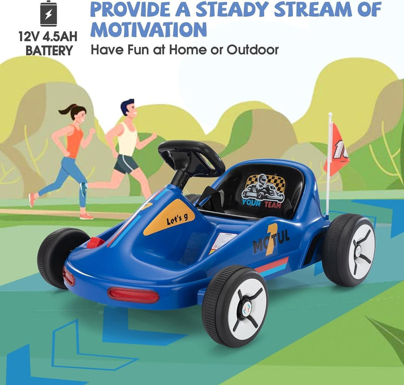 Load image into Gallery viewer, 12V Kids Electric Ride-On Go Kart Toy Car with Remote Control for Ages 3-8 Years
