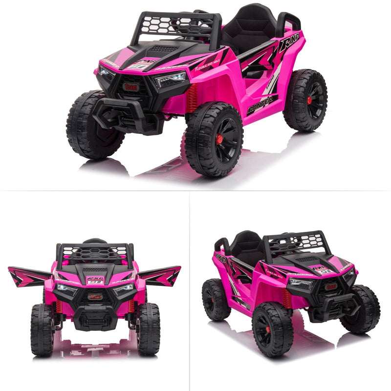 Load image into Gallery viewer, 12V Kids Electric 2WD Off-Road UTV Ride-On Truck with Music in Rose Red

