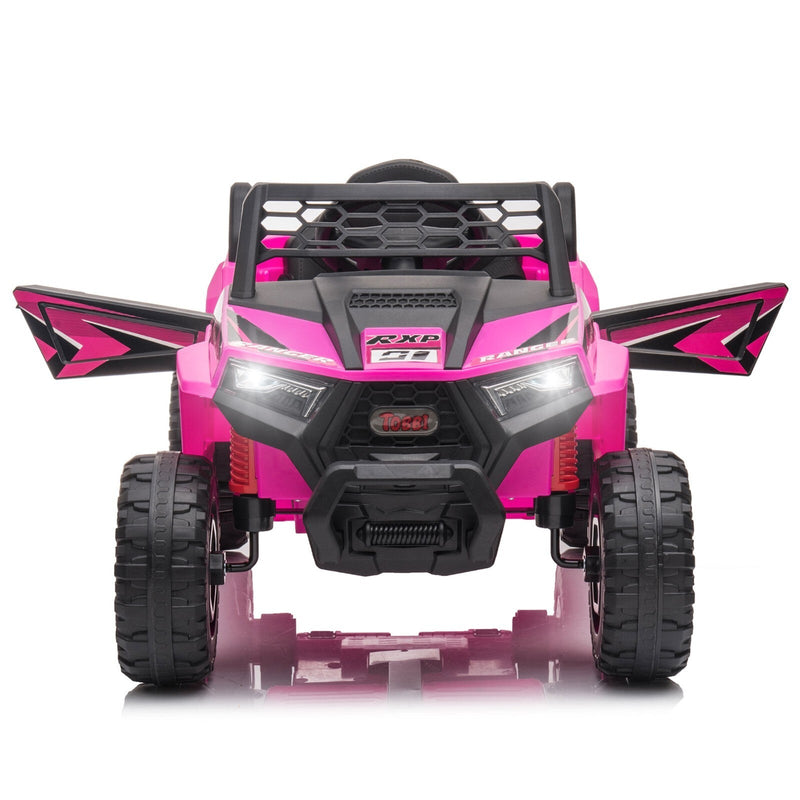 Load image into Gallery viewer, 12V Kids Electric 2WD Off-Road UTV Ride-On Truck with Music in Rose Red
