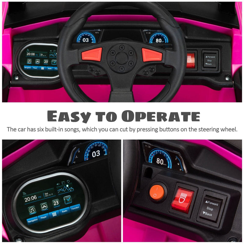 Load image into Gallery viewer, 12V Kids Electric 2WD Off-Road UTV Ride-On Truck with Music in Rose Red
