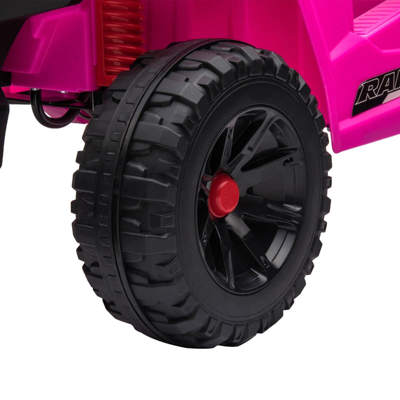 Load image into Gallery viewer, 12V Kids Electric 2WD Off-Road UTV Ride-On Truck with Music in Rose Red
