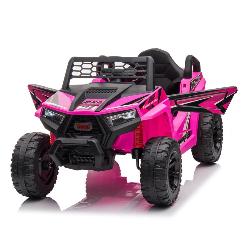 Load image into Gallery viewer, 12V Kids Electric 2WD Off-Road UTV Ride-On Truck with Music in Rose Red
