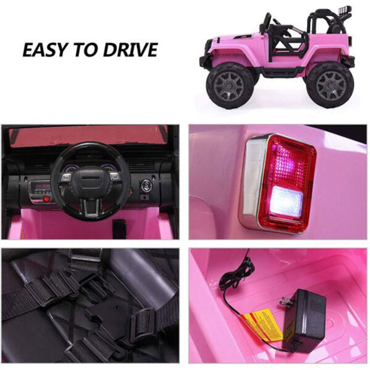 TOBBI 12V Kids Electric Wrangler Ride On Toy with Remote Control