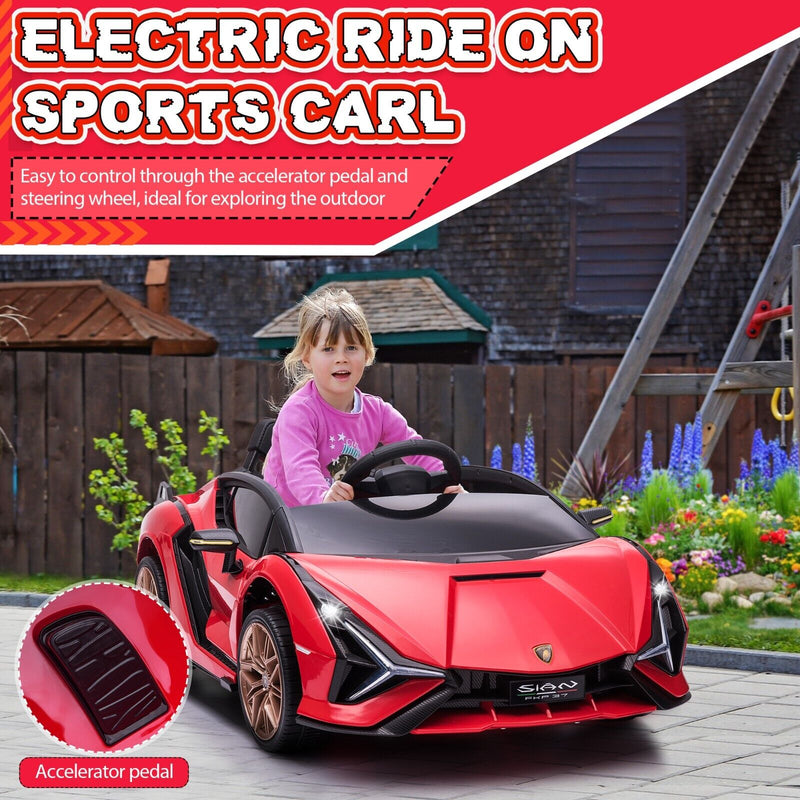 Load image into Gallery viewer, TOBBI 12V Kids Lamborghini SIAN Electric Car with Remote Control - The Perfect Ride for Young Drivers
