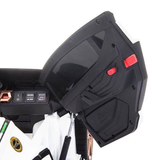 TOBBI 12V Kids Lamborghini Sian Ride-On Car with DIY Sticker Kit - Officially Licensed Electric Toy