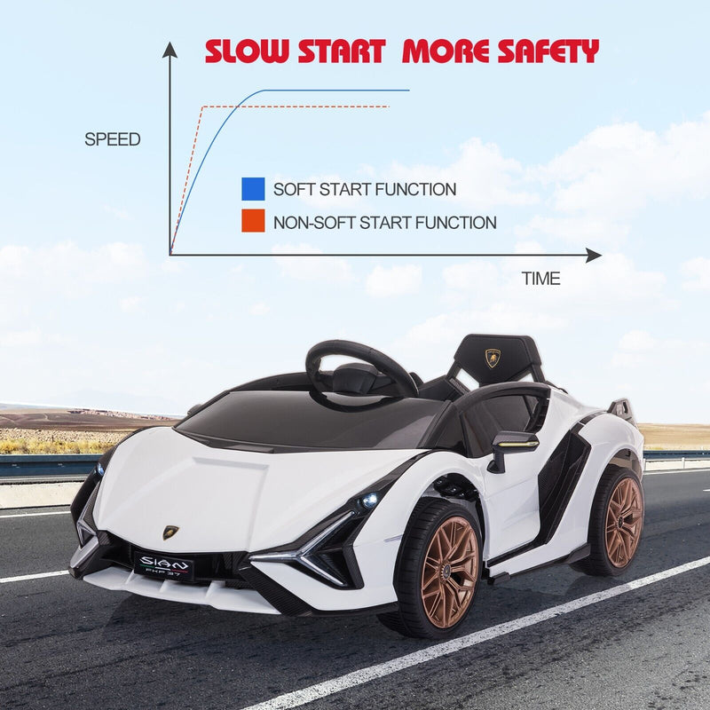 Load image into Gallery viewer, TOBBI 12V Kids Lamborghini Sian Ride-On Car with DIY Sticker Kit - Officially Licensed Electric Toy
