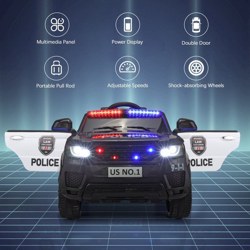Load image into Gallery viewer, 12V Kids Police Ride-On SUV Car with Parental Remote Control
