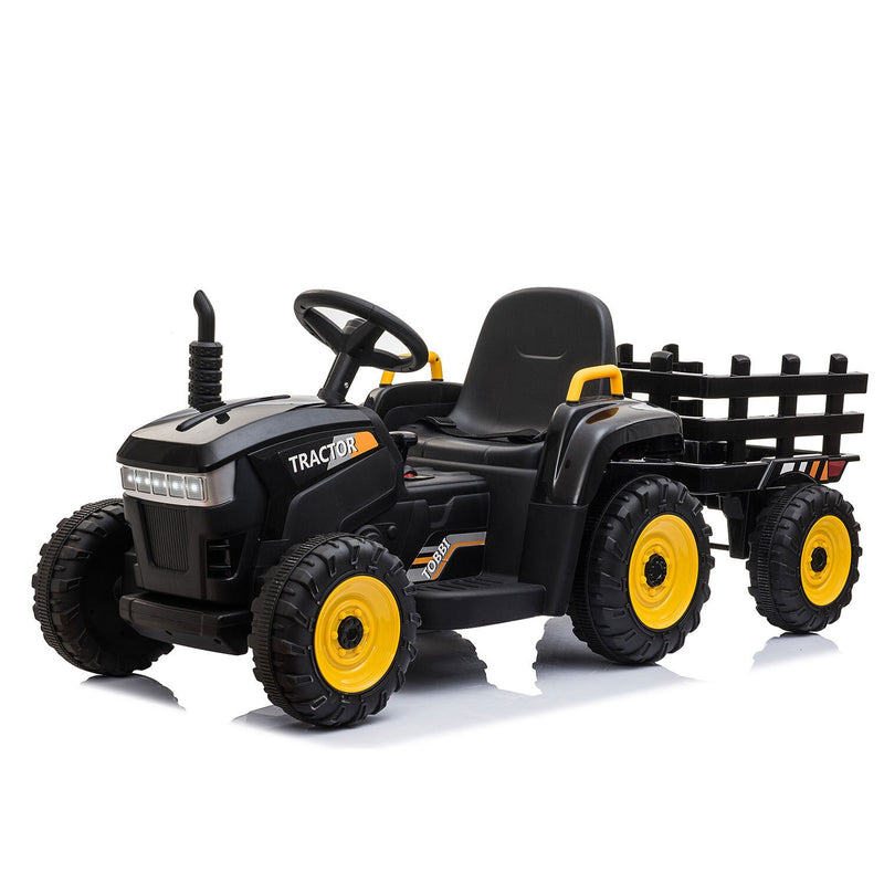 Load image into Gallery viewer, 12V Electric Ride-On Kids Tractor with Battery Powered Toy Car and Trailer
