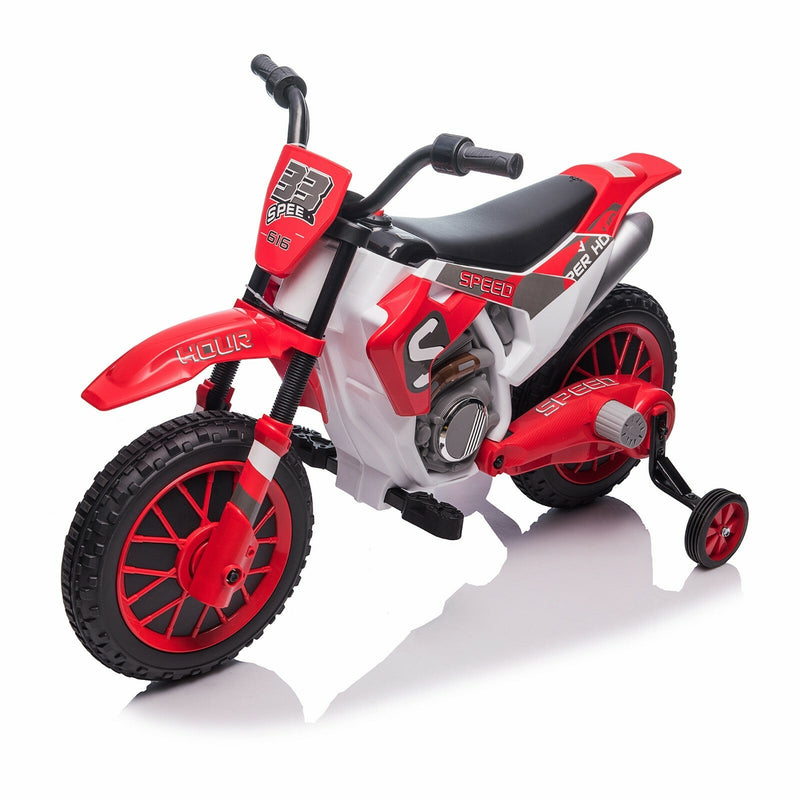 Load image into Gallery viewer, 12V Kids Electric Ride-On Motorcycle with Training Wheels and 2 Speeds
