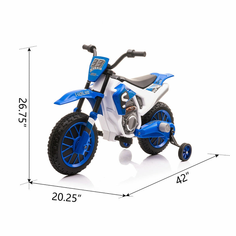 Load image into Gallery viewer, 12V Kids Electric Ride-On Motorcycle with Training Wheels and 2 Speeds
