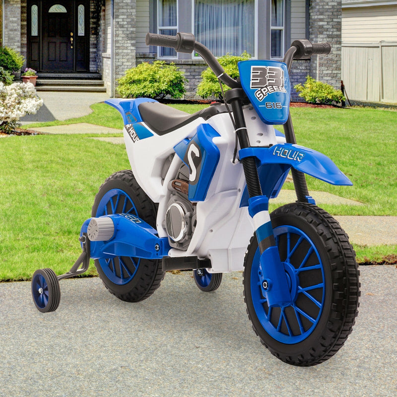 Load image into Gallery viewer, 12V Kids Electric Ride-On Motorcycle with Training Wheels and 2 Speeds

