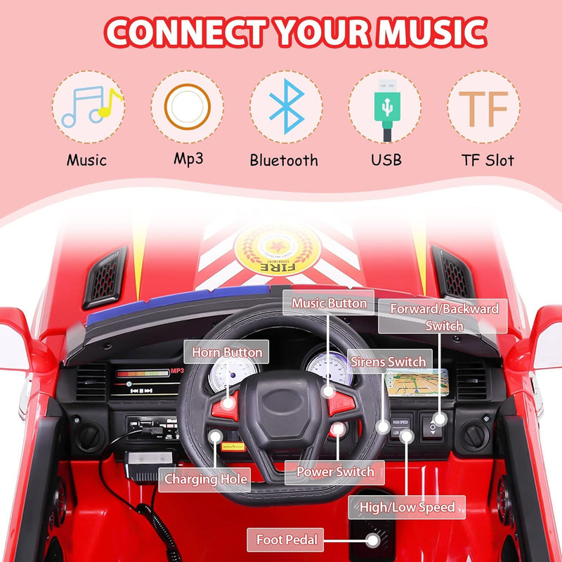 Load image into Gallery viewer, 12V Kids Electric Police Ride-On Car with Remote Control and Siren
