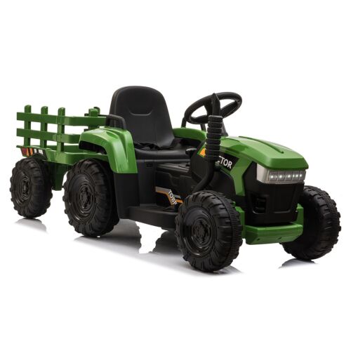Load image into Gallery viewer, TOBBI 12V Kids Ride-On Tractor with Detachable Trailer and Illuminating Lights
