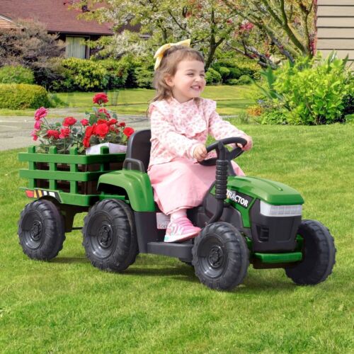 Load image into Gallery viewer, TOBBI 12V Kids Ride-On Tractor with Detachable Trailer - Electric Vehicle for Endless Fun!
