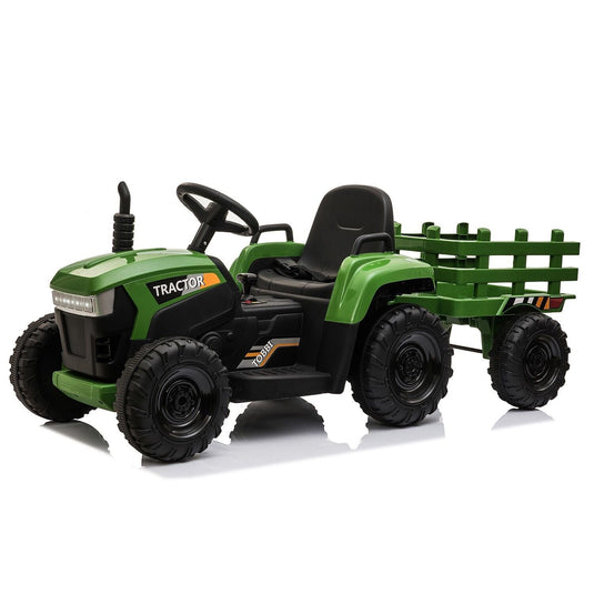 TOBBI 12V Kids Ride-On Tractor with Detachable Trailer - Electric Vehicle for Endless Fun!