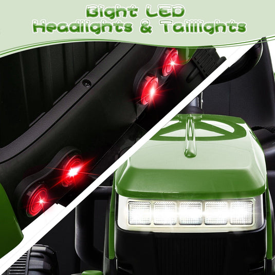 TOBBI 12V Kids Ride-On Tractor with Detachable Trailer - Electric Vehicle for Endless Fun!