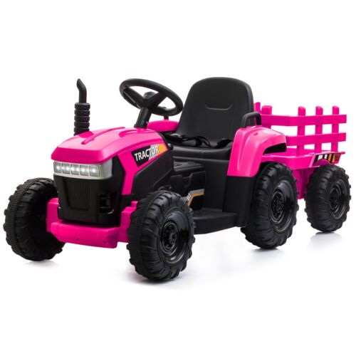 Load image into Gallery viewer, TOBBI 12V Electric Tractor for Kids with Trailer and Dual Motors - Perfect Gift for Young Drivers
