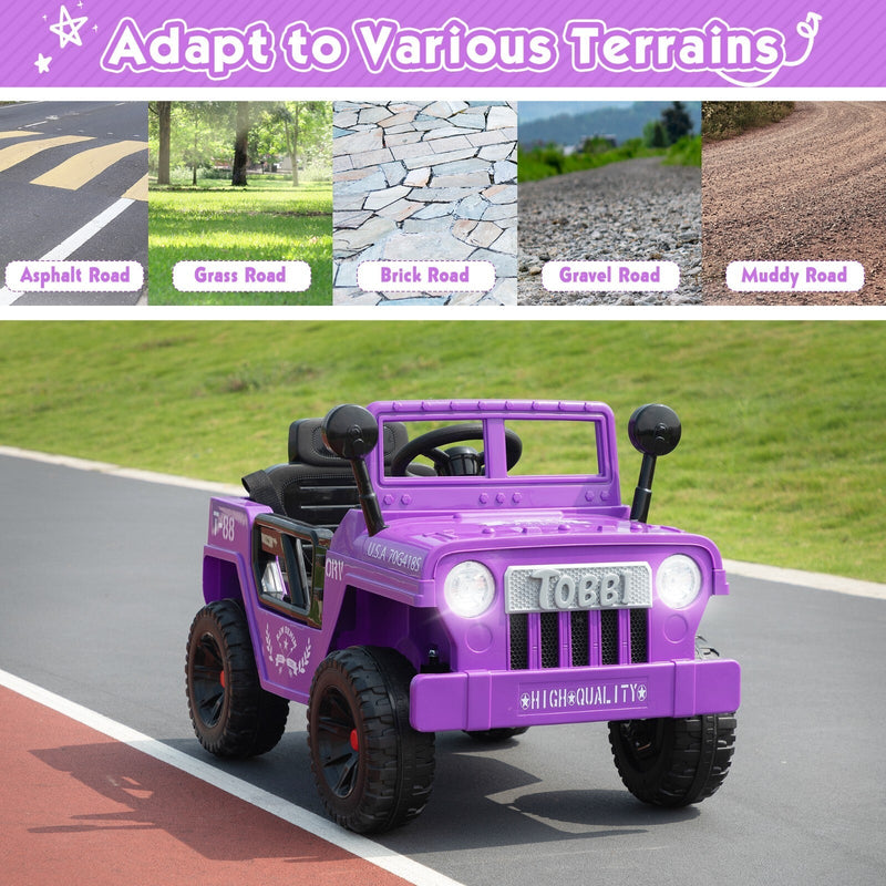Load image into Gallery viewer, 12V Electric Battery-Powered Ride-On Jeep Truck for Kids Ages 3-6
