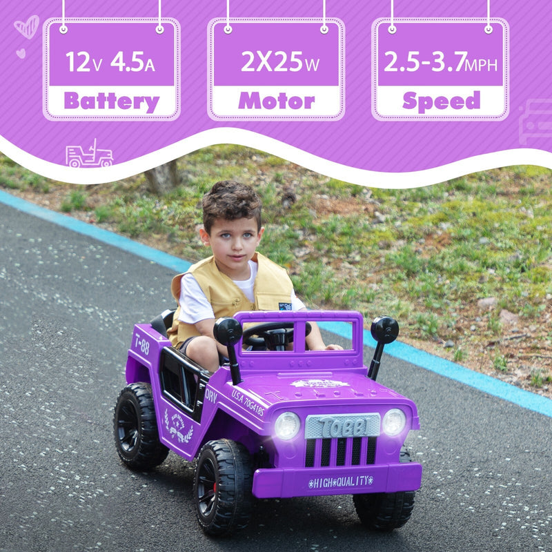 Load image into Gallery viewer, 12V Electric Battery-Powered Ride-On Jeep Truck for Kids Ages 3-6
