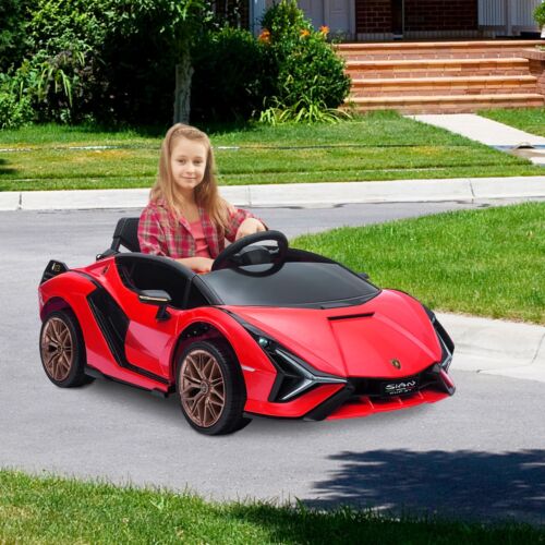 Load image into Gallery viewer, TOBBI 12V Lamborghini SIAN Electric Car for Kids with Remote Control - Red
