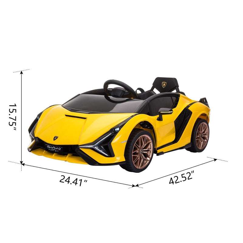 Load image into Gallery viewer, TOBBI 12V Lamborghini SIAN Electric Ride-On Car for Kids with 2.4G Remote Control
