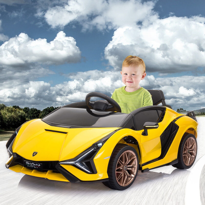 Load image into Gallery viewer, TOBBI 12V Lamborghini SIAN Electric Ride-On Car for Kids with 2.4G Remote Control
