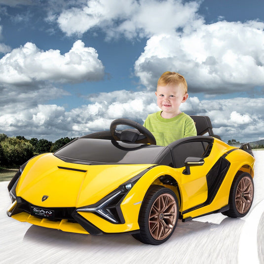 TOBBI 12V Lamborghini SIAN Electric Ride-On Car for Kids with 2.4G Remote Control