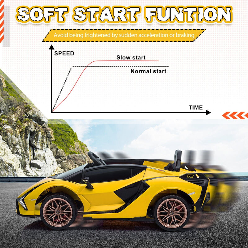 Load image into Gallery viewer, TOBBI 12V Lamborghini SIAN Electric Ride-On Car with Remote Control for Kids
