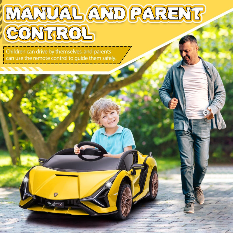 Load image into Gallery viewer, TOBBI 12V Lamborghini SIAN Electric Ride-On Car with Remote Control for Kids
