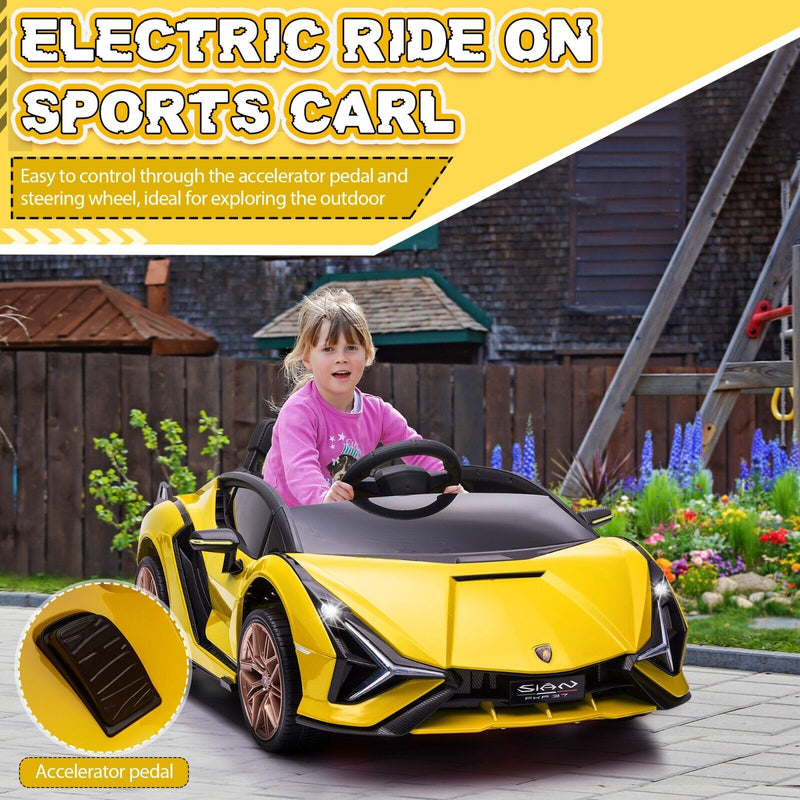 Load image into Gallery viewer, TOBBI 12V Lamborghini SIAN Electric Ride-On Car with Remote Control for Kids

