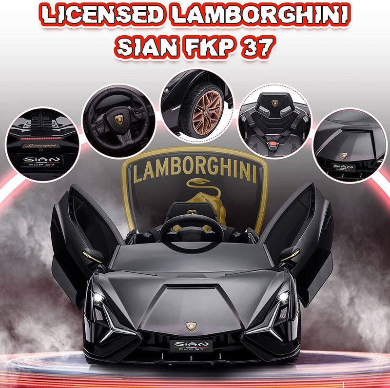 Load image into Gallery viewer, TOBBI 12V Lamborghini Sian Licensed Kids Electric Ride on Car with Parental Remote Control
