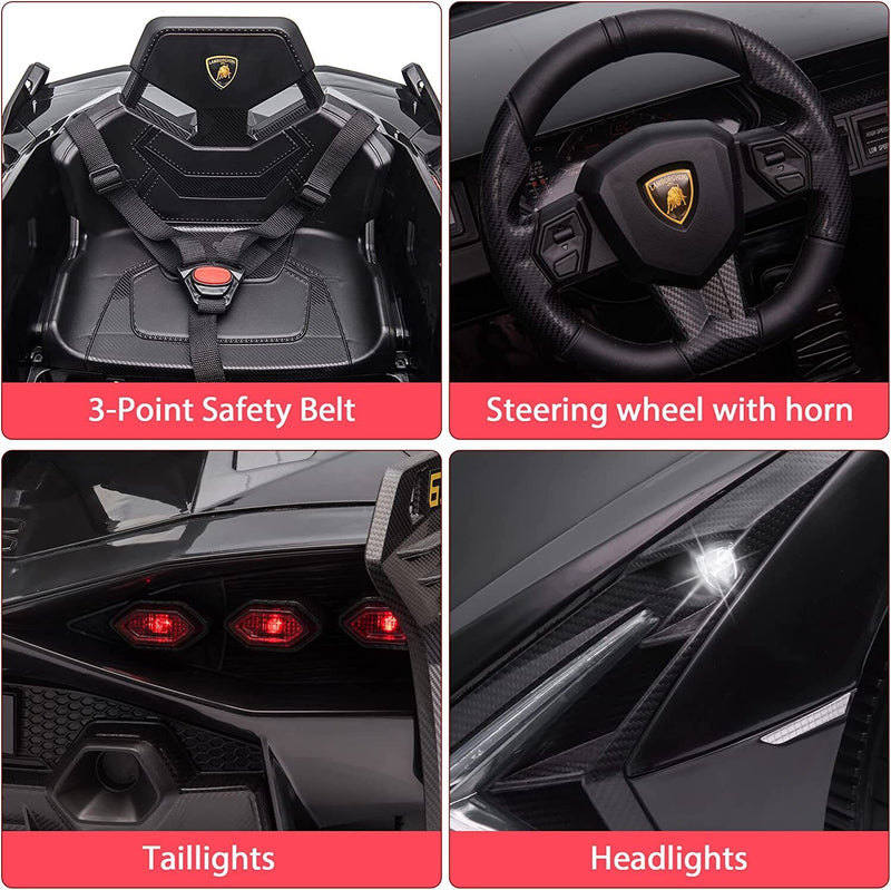 Load image into Gallery viewer, TOBBI 12V Lamborghini Sian Licensed Kids Electric Ride on Car with Parental Remote Control
