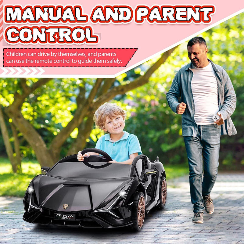 Load image into Gallery viewer, TOBBI 12V Lamborghini Sian Licensed Kids Electric Ride on Car with Parental Remote Control
