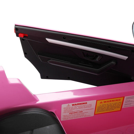 TOBBI 12V Lamborghini SUV Ride-On Car for Kids with Remote Control and MP3 Player, Pink