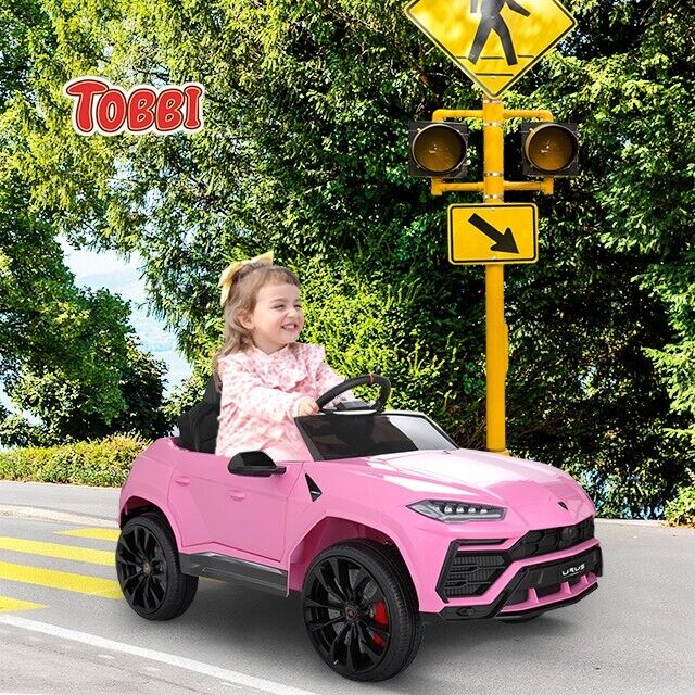 Load image into Gallery viewer, TOBBI 12V Lamborghini SUV Ride-On Car for Kids with Remote Control and MP3 Player, Pink
