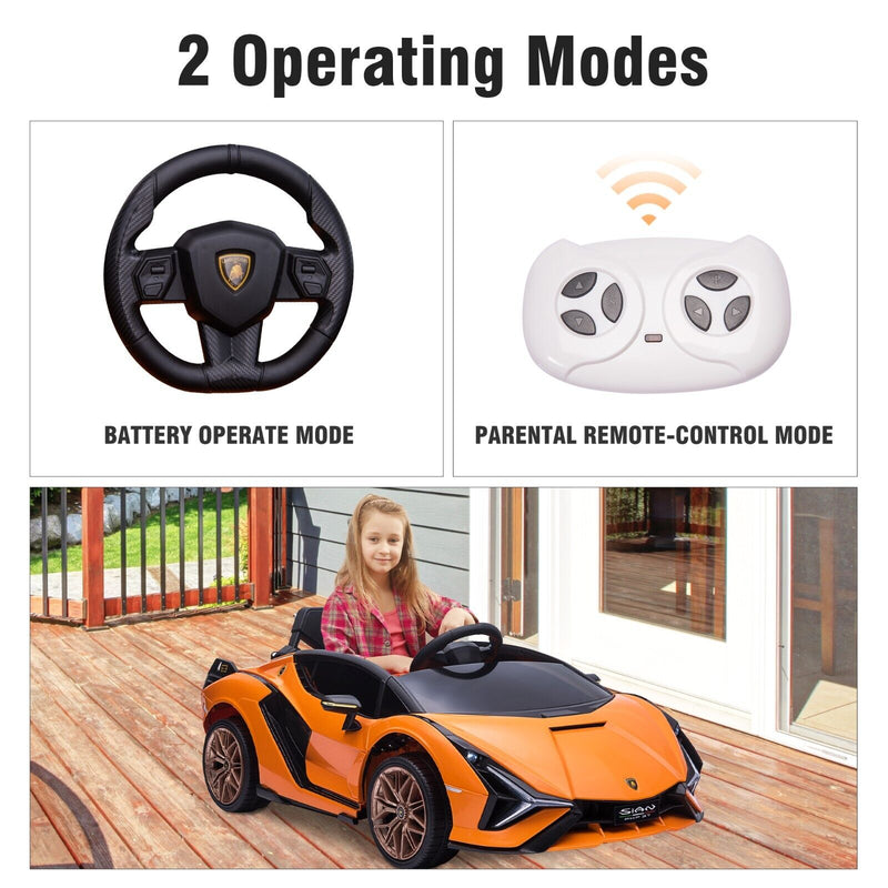 Load image into Gallery viewer, TOBBI 12V Licensed Lamborghini Sian Battery Powered Ride On Car for Kids with Remote Control
