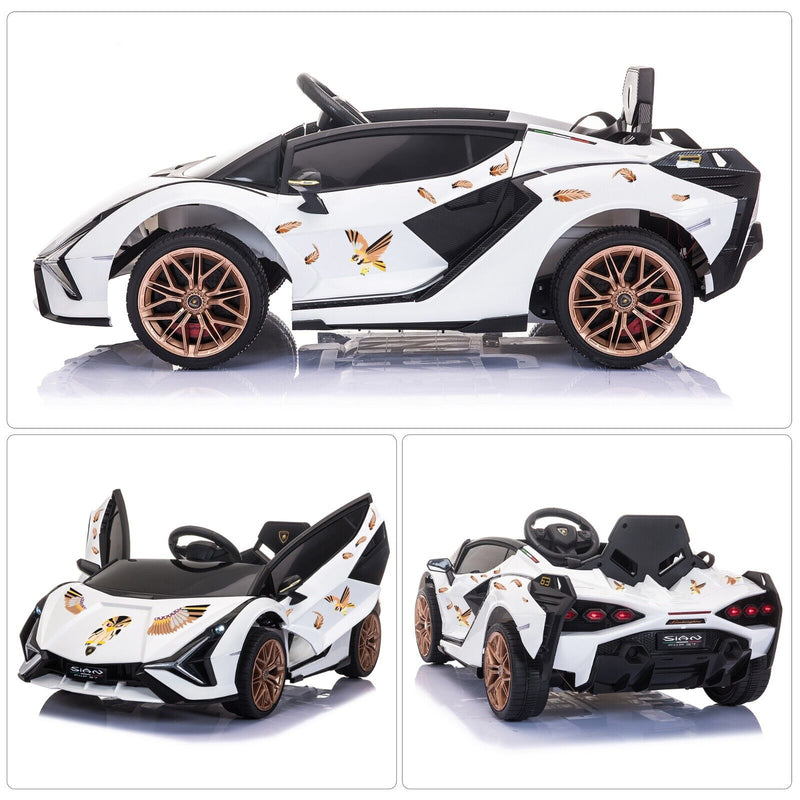 Load image into Gallery viewer, TOBBI 12V Licensed Lamborghini Sian Electric Kids Ride-On Car with Customizable Stickers
