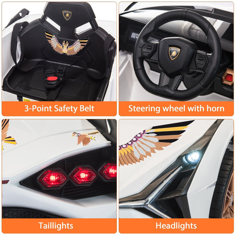 Load image into Gallery viewer, TOBBI 12V Licensed Lamborghini Sian Electric Kids Ride-On Car with Customizable Stickers
