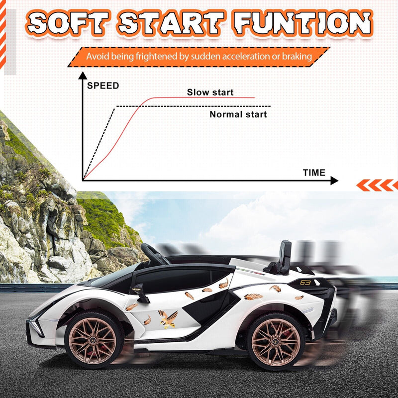 Load image into Gallery viewer, TOBBI 12V Licensed Lamborghini Sian Electric Kids Ride-On Car with Customizable Stickers
