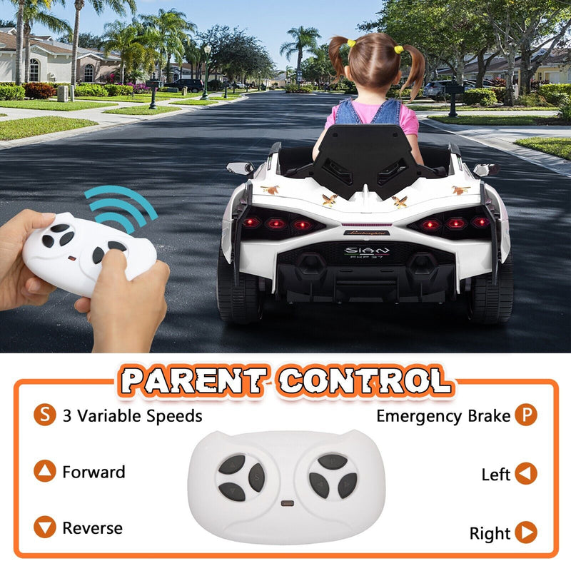 Load image into Gallery viewer, TOBBI 12V Licensed Lamborghini Sian Electric Kids Ride-On Car with Customizable Stickers
