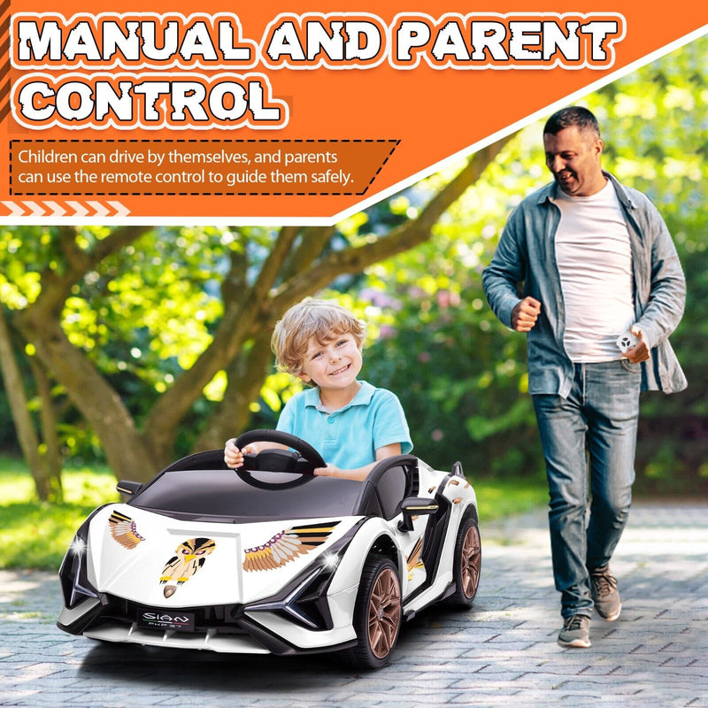 Load image into Gallery viewer, TOBBI 12V Licensed Lamborghini Sian Electric Kids Ride-On Car with Customizable Stickers
