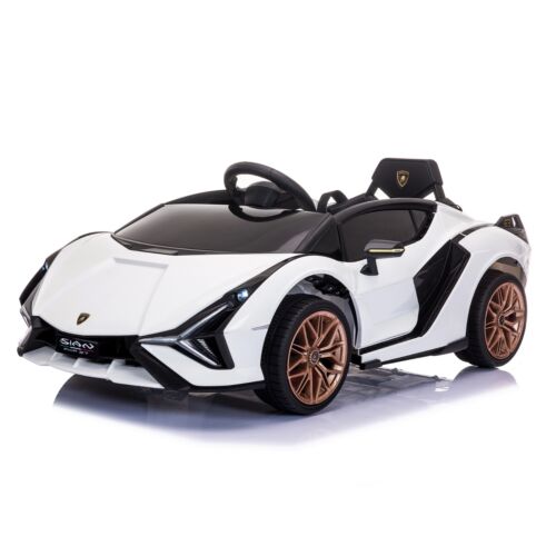 TOBBI 12V Licensed Lamborghini Sian Ride-On Car for Kids with Remote Control, Scissor Doors, and MP3 Player