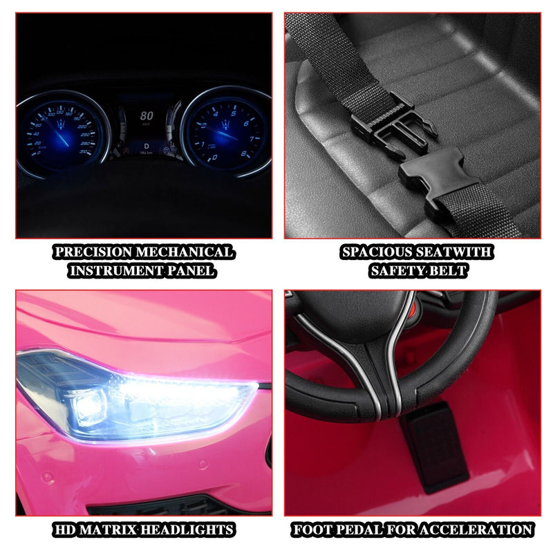 Load image into Gallery viewer, TOBBI 12V Licensed Maserati Gbili Kids Ride on Car with Remote Control, Pink
